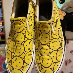Smiley face air walk sneakers